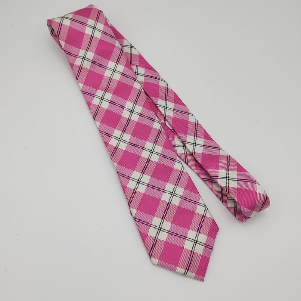 4 for $25 Sale Tommy Hilfiger Pink Plaid Tie
